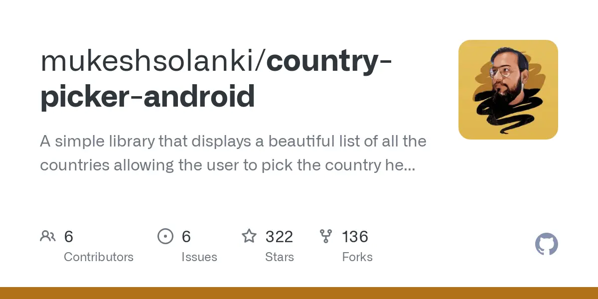 How to add a Country Picker for Android in few lines?